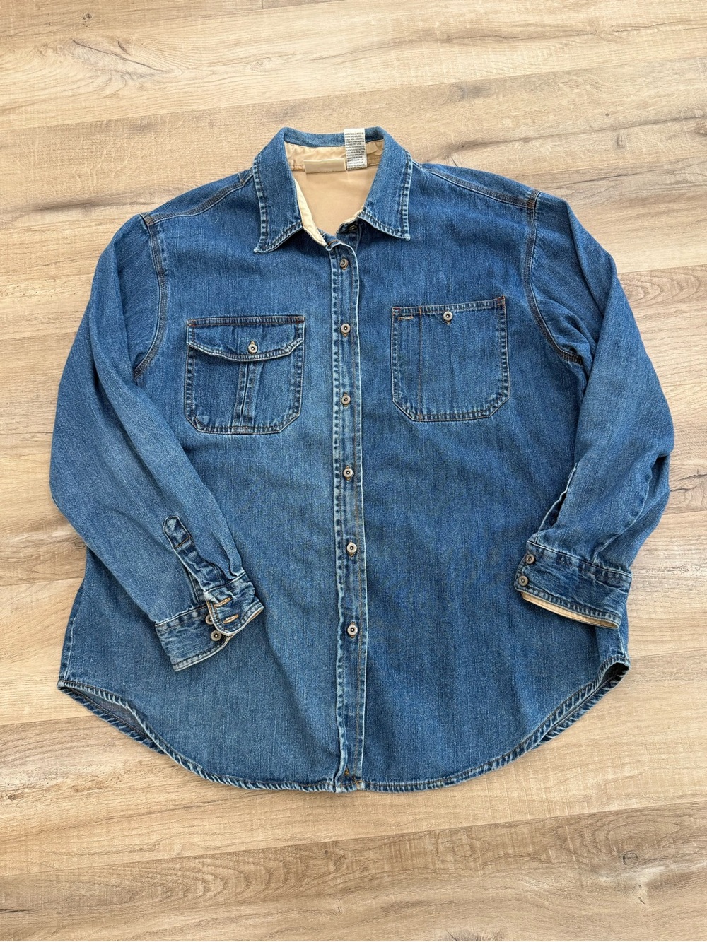 Ladies Vintage Bill Blass Blue Denim Button-Up Shirt